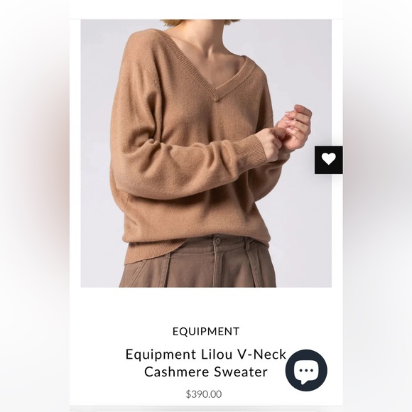 Equipment 100% Cashmere Double V-Neck - Picture 6 of 8